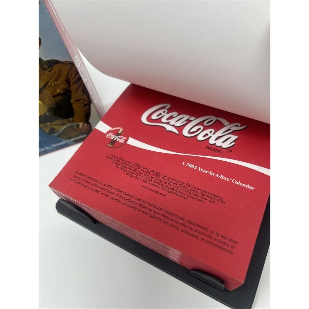 NIB 2003 Coca-Cola Brand Desk Calendar Full Color Advertising Company History